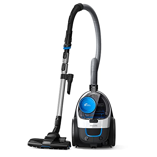 Philips PowerPro Compact Series 3000 Beutelloser Staubsauger – 900 W, Bodenstaubsauger mit HEPA-Filter und TriActive-Düse (FC9332/09)