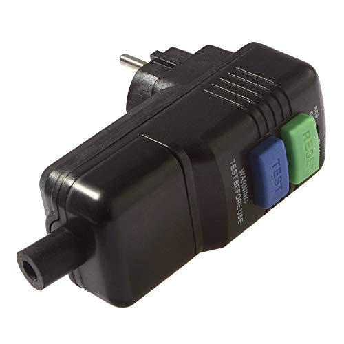 as - Schwabe Personenschutz-Stecker 30 mA – Schutzkontakt-Stecker 230 V/ 16 A für Außenbereich – Zum festen Anschluss an die Zuleitung – mit Funktionsanzeige & Testschaltung – IP44 I 45209