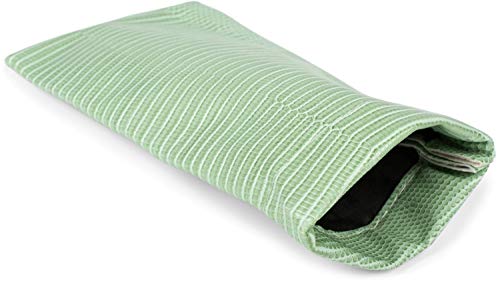 styleBREAKER Etui für Sonnenbrillen in Krokodil Optik mit Putztuch, Brillenetui Schnappverschluss, Unisex 09020114, Farbe:Mint