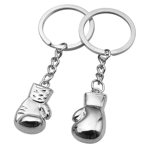 UZSXHJ Boxhandschuhe Schlüsselanhänger,3PCS Schlüsselanhänger,Edelstahl Metall Schlüsselanhänger Sport,Autozubehör Persönlichkeit Schlüsselanhänger,Kreative Metall Schlüsselanhänger