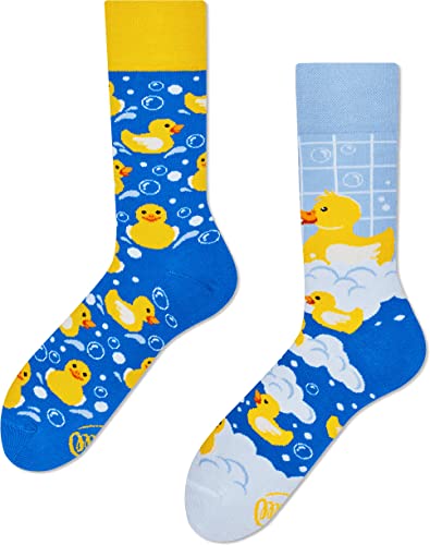 Many Mornings Unisex Bath Ducks Mismatched Socken, Multi-Color, 43-46