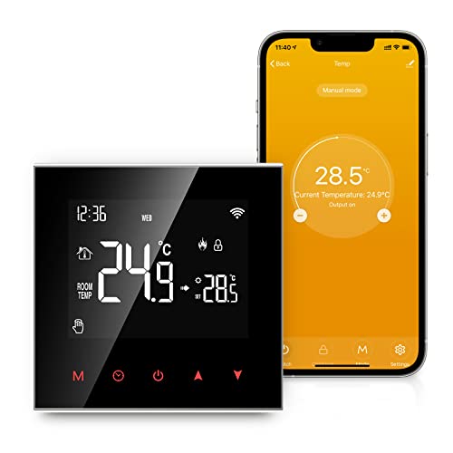 AVATTO Smart WiFi Thermostate für Wasser Fußbodenheizung, Intelligent Digital Touchscreen Heizungsthermostat, Programmierbar Raumthermostat Kompatibel mit Alexa, Google Home, Smart Life App