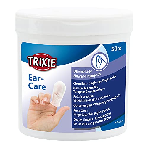 TRIXIE 29392 Ear Care Ohrenpflege, Fingerpads, 50 St.