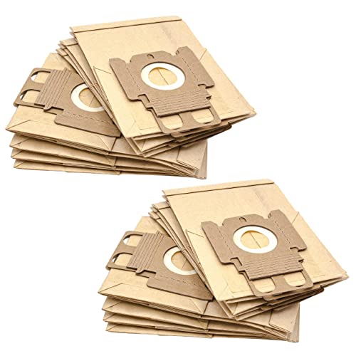 vhbw 20x Staubsaugerbeutel kompatibel mit Miele S160, S161, S162, S163, S163 Electronic 1400 Staubsauger - Papier, Typ K, 21cm x 13,2cm, Sandfarben