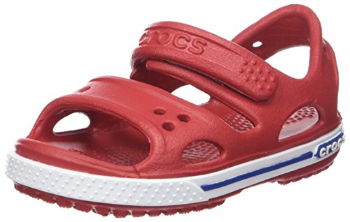 Crocs Crocband Ii Sandal Ps K, Unisex-Kinder Sandalen, Rot (Pepper/blue Jean), 20-21 EU (5 UK)