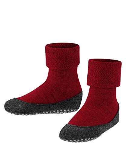 FALKE Unisex Kinder Hausschuhe Cosyshoe, Wolle, 1 Paar, Rot (Fire 8150), 29-30