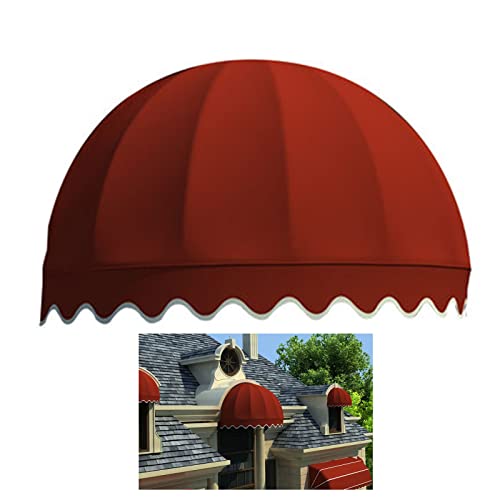 LJIANW Einziehbare Markise, Bogenmarkise Draussen Überdachung Regendicht Anti-UV Anti-Schnee, Tür Vorbau Fenster (Farbe : Red, Größe : 100x60cm)