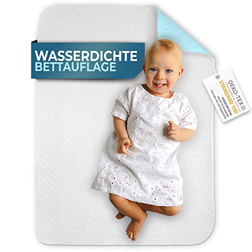 KNERST® Zuverlässige Inkontinenzunterlage für einen sicheren Schlaf - Atmungsaktive und wasserdichte Matratzenauflage 70 x 90 cm [1 Pack] - Inkontinenzunterlage Waschbar - für Allergiker geeignet