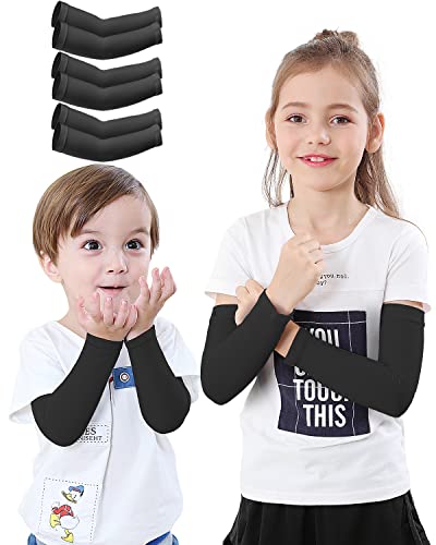 Newbyinn Armmanschetten für Kinder, Kleinkinder, UPF 50 UV-Schutz, schwarz , Mittel