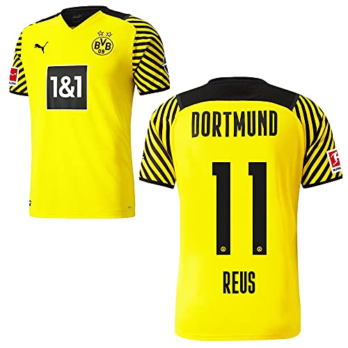 PUMA Borussia Dortmund BVB Heimtrikot 2021 2022 Home Trikot Sponsor BL Logo Kinder Marco Reus 11 Gr 176