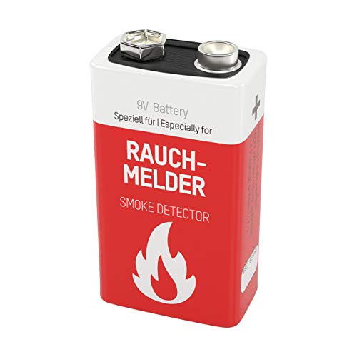 ANSMANN Lithium longlife Rauchmelder 9V Block Batterien - Premium Qualität für höhere Leistung, 9V Batterie ideal für Feuermelder, Bewegungsmelder, Alarmanlagen & Kohlenmonoxid Warnmelder