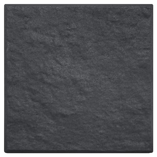 bepco Trittstein Gartenplatte Beetplatte Laufplatte Wegplatte 4er-Set, Gummi (4er-Set Trittsteine Wegplatte aus recycelten Gummi, 30,7 x 30,7 x 3 cm, Graphite)