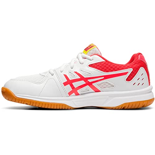 ASICS Damen Upcourt 3 Volleyball-Schuh, White/Laser Pink, 42.5 EU