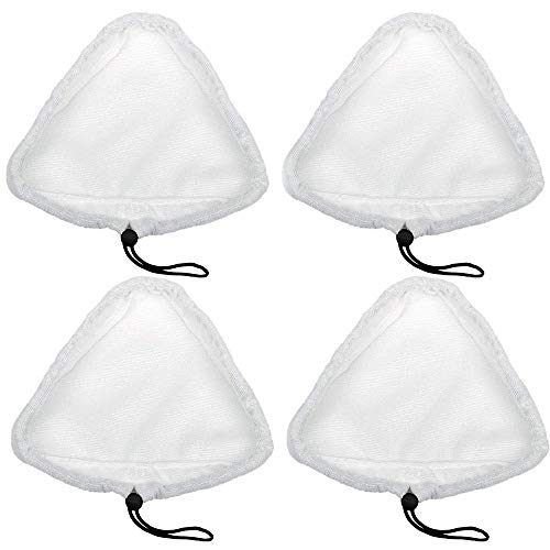 jiyuan 4 Stück Dampfbesen Ersatztücher, Dampfreinigerpads, Steam Mop Pads, für Dampfwischer, Reinigungslaminat, Fliesen, Linoleum, Marmor