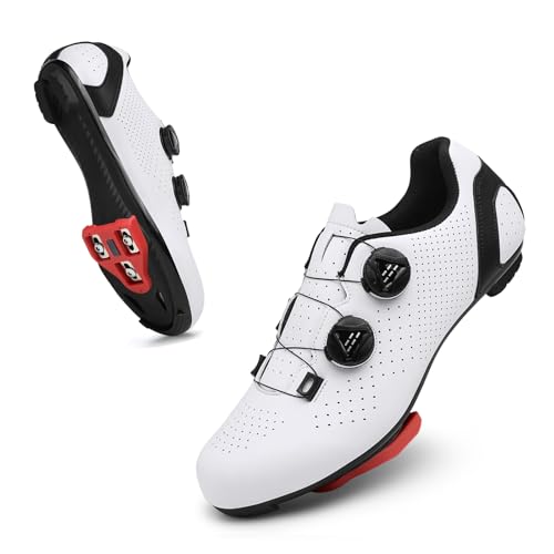 YIHOODA Fahrradschuhe Herren Damen MTB & Rennrad Schuhe Kompatibel mit Peloton Bike SPD SPD-SL Look Delta Keo klick Mountainbike Schuhe Atmungsaktiv Leicht Spinning Radsportschuhe