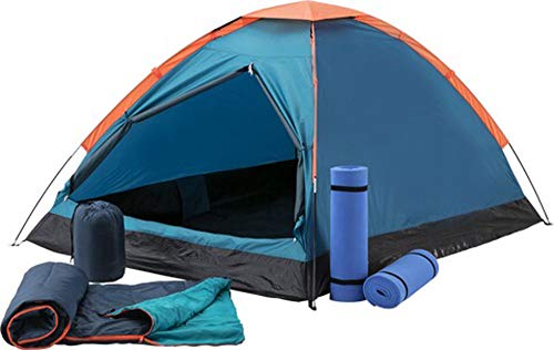 McKINLEY Unisex – Erwachsene Festent Zelt, Petrol/Orange, Einheitsgröße