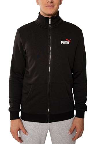 PUMA Sweatjacke Herren ohne Kapuze, Sportjacke, Trainingsjacke, Statement Deluxe Edition, Schwarz, Größe M