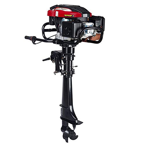 Yunrux 4-Takt Außenbordmotor Benzin-Bootsmotor 7 PS Außenborder Luftkühlung Elektromotor Benzinmotor Bootsmotor für Schlauchboote, Fischerboote 5.1KW 196cc