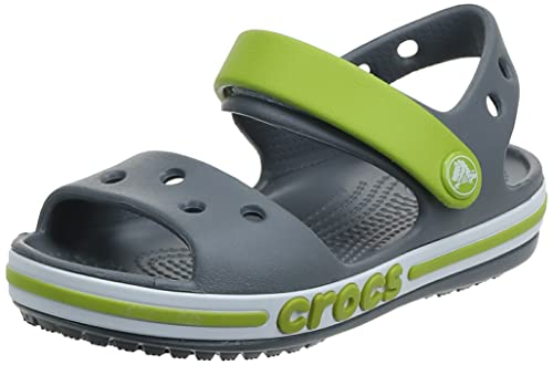 Crocs Unisex-Kinder Bayaband Sandal K Freizeit Flip Flops Sportwear, Charcoal, 32 EU