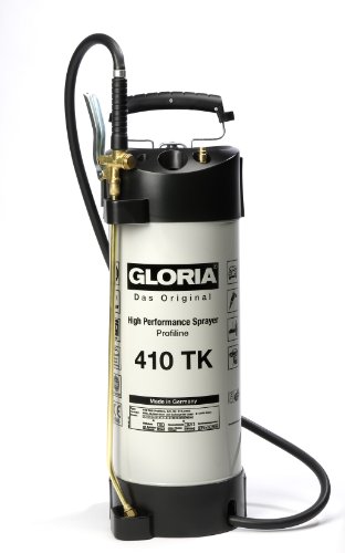GLORIA Hochleistungssprühgerät 410 TK Profiline | 10 L Füllinhalt | Profi-Drucksprüher aus Stahl | Mit Zeigermanometer und Kompressoranschluss | 6 bar | Ölfest