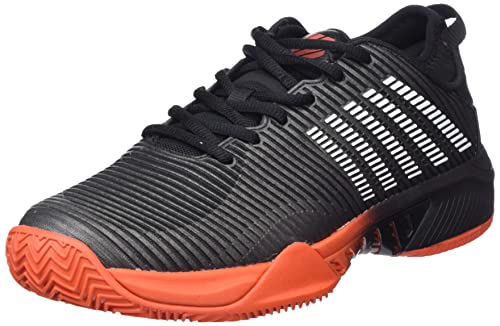 K-Swiss Performance Herren Hypercourt Supreme HB Tennisschuh, Asphalt/Jet Black/Spicy Orange, 44 EU