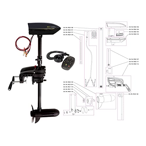 Black Cat Battle Cat Elektro Aussenbordmotor - E-Motor für Bellyboote, Elektromotor für Belly Boat