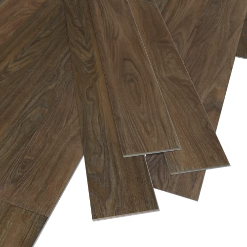 ARTENS - PVC Bodenbelag - TANINBAR - Click Vinyl-Dielen - Vinylboden - Dunkler Holzeffekt - Intenso - 122 cm x 18 cm x 5 mm - Dicke 5 mm - 1,1 m²/ 5 Dielen