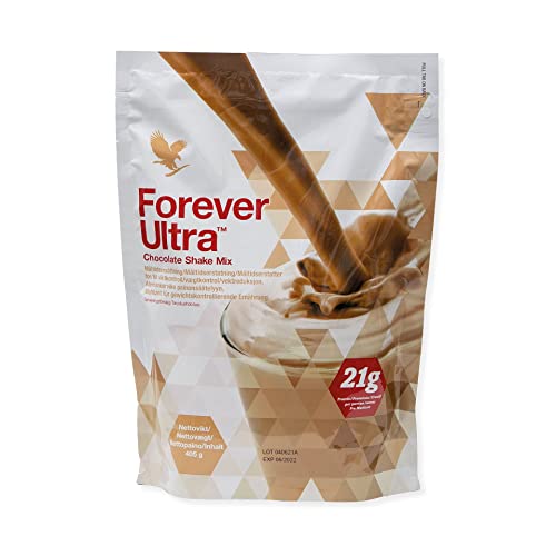 Forever Ultra Chocolate Protein Shake, 21g Soja Eiweiß, sättigender Mahlzeitersatz, Pulver ohne Konservierungsstoffe, glutenfrei (16 Portionen, 405 g)