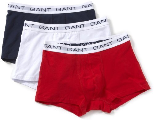 GANT Herren 3-Pack Trunk CTN STR Boxershort, Mehrfarbig (Multicolor 105), Large (Herstellergröße: L) (3er Pack)