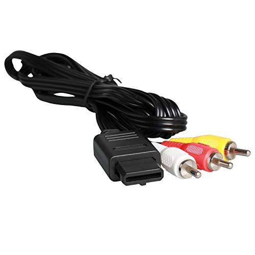 AV Kabel, Stereo Audio Video AV RCA kabel für GameCube/NGC/64/N64/SNES(1 Stück 1.75m/5.8ft)