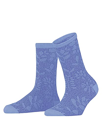 Esprit Damen Socken Homey Flowers, Nachhaltige Biologische Baumwolle, 1 Paar, Blau (Cornflower Blue 6554), 35-38