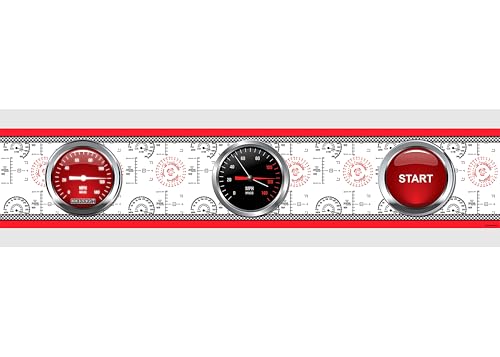 AG Design Selbstklebende Bordüre Disney Cars, WBD 8061 | Selbstklebende Kinderzimmer Wand Dekoration | Wandbordüre für Mädchen und Junge | Folie, Mehrfarbig | Breite 500 cm x Höhe 14 cm