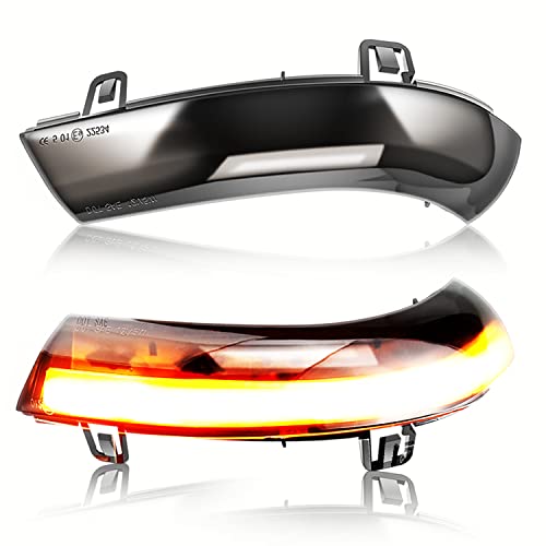 Asasytal Auto Blinker Sequentielle Spiegelblinker Blinkleuchte mit Zulassung Kompatibel mit Volkswagen Golf 5 GTI MK5 Sha ran Pas sat B5.5 B6 EOS Jet ta MK5, 2 Lampen