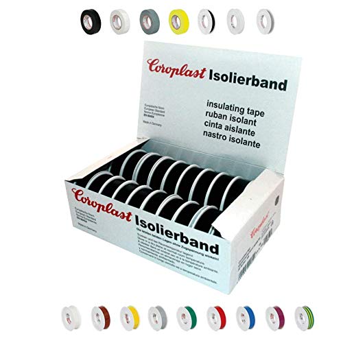 Isolierband Coroplast Box VDE Isoband Klebeband Elektriker Band Schwarz