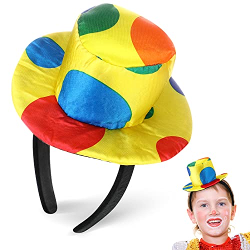 NUOBESTY Clown Narren Stirnband Lustiger Clown Hut Party Kostüm Hut Clown Cosplay Requisite Clown Kopfschmuck für Kinder Erwachsene Partyzubehör