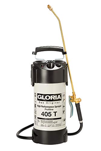 GLORIA Hochleistungssprühgerät 405 T Profiline | 5 L Füllinhalt | Profi-Drucksprüher aus Stahl | Mit Zeigermanometer | 6 bar | Ölfest