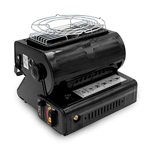 Yinleader Keramik Gasheizung Gasstrahler Heizung Outdoor Zelten Wohnwagen Camping Keramik Brenner 1.3 kW - schwarz