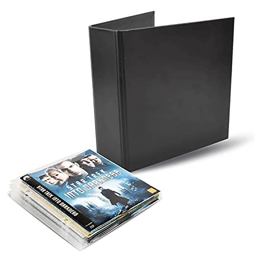 3L Blu-Ray Aufbewahrung - Kombipack mit 50 BluRay Hüllen & 2 Ringordner - Praktisch für Blu Ray Ordner/Sammelmappe - 10265