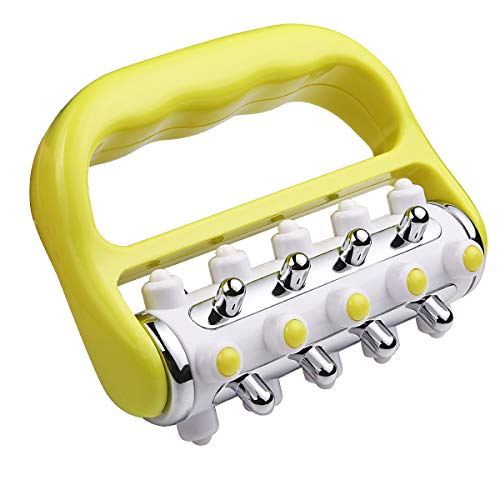 Elfily Anti-Cellulite-Massagegerät Faszien- und Muskelroller Fat Blasting Release Mini Trigger Point Deep Tissue Myofascial Release Tool Körpermassagegerät für Männer und Frauen (Gelb)