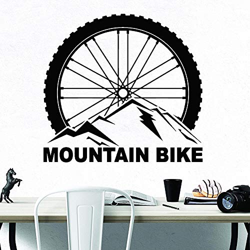 Mountainbike Wandaufkleber Extremsport Fahrrad Rad Vinyl Selbstklebende Wandaufkleber Teen Dekoration andere Farbe 61x57cm