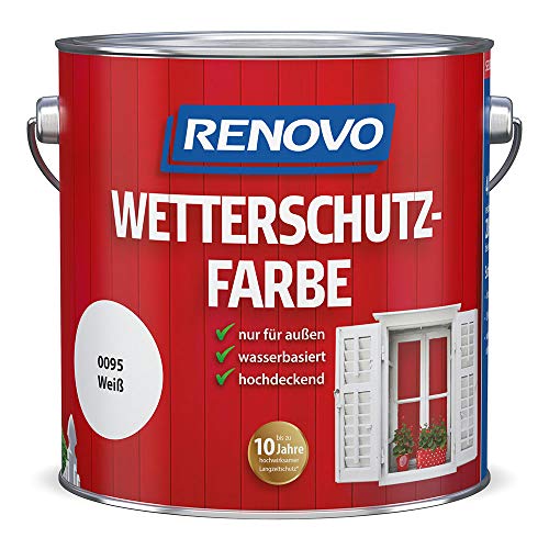 Renovo Wetterschutzfarbe 0,75 L weiss RAL 0095