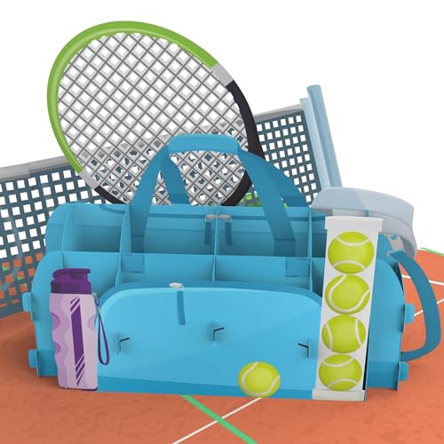 MOKIO® Pop-Up Karte – Tennis – 3D Grußkarte zum Geburtstag, Geburtstagskarte für Tennisfans
