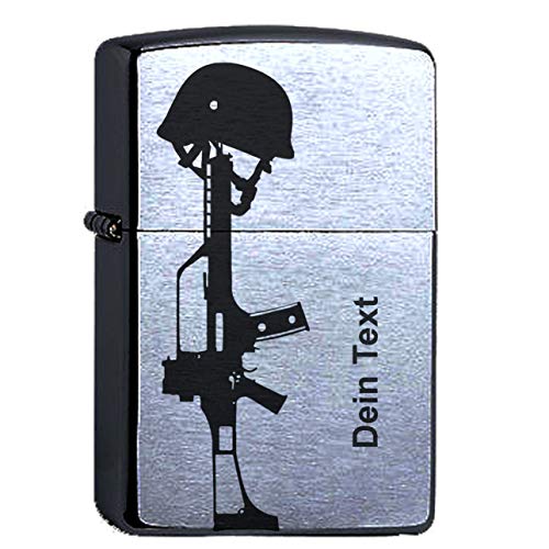 elbedruck G36 Gewehr Gravur Dein Text Sturmgewehr Bundeswehr Lasergravur Compatible with Zippo personalisiert Wunschtext Militär