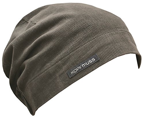 Kopfmuss - Unisex Ungefütterte Cordmütze Rauchgrau XL
