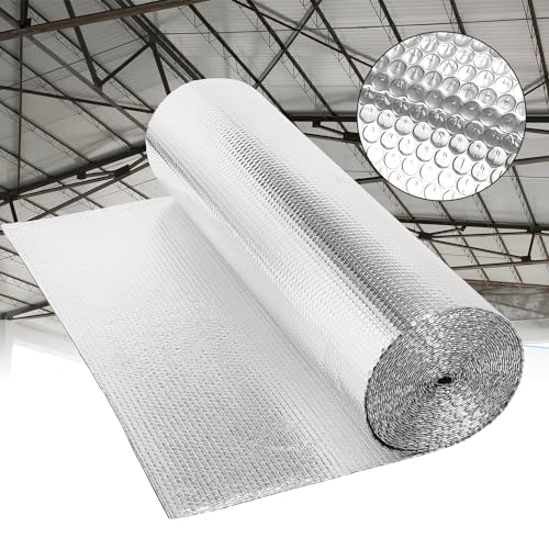 Fiqops Isolierfolie 1M X 10M Heizkörper Reflexionsfolie 10㎡ thermofolie Reflexionsfolie Heizung Dämmfolie Isolierung Wand Isolierfolie Heizung für Dach wärmedämmung,Dachboden,Gewächshaus