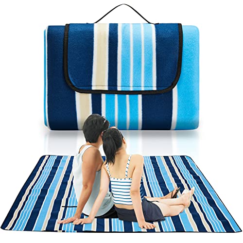 Picknickdecke 200x200,Picknickdecke Wasserdicht,Picknickdecke Isoliert mit Tragegriff Faltbare Stranddecke Picknickdecken,Fleece Wärmeisoliert Wasserdicht Campingdecke für Camping,Picknick,Reise
