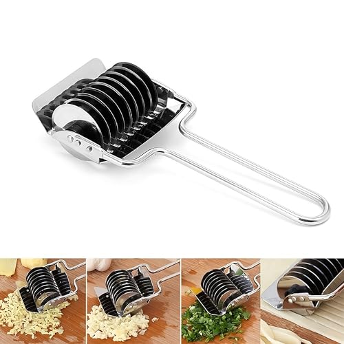 Nudelteigschneider - Mehrere Rollen | 7 Rollen | Edelstahl | Nudelmaschine Manuell | Nudel-schneider-Rad |