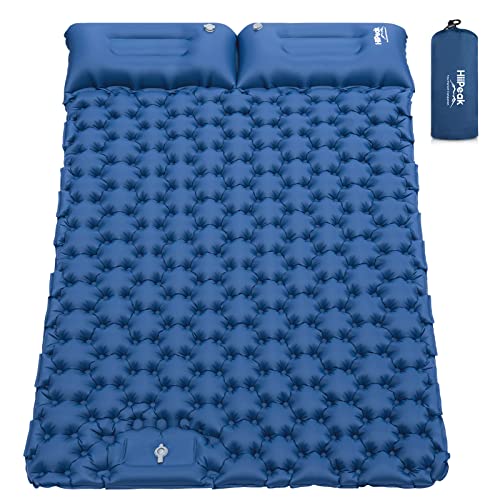 HiiPeak isomatte selbstaufblasend 2 personen 120x200 luftmatratze camping doppelt iso campingmatte doppel luftmatratze camping 2 personen für zelt ultraleicht mit kopfkissen selbstaufblasbare isomatte
