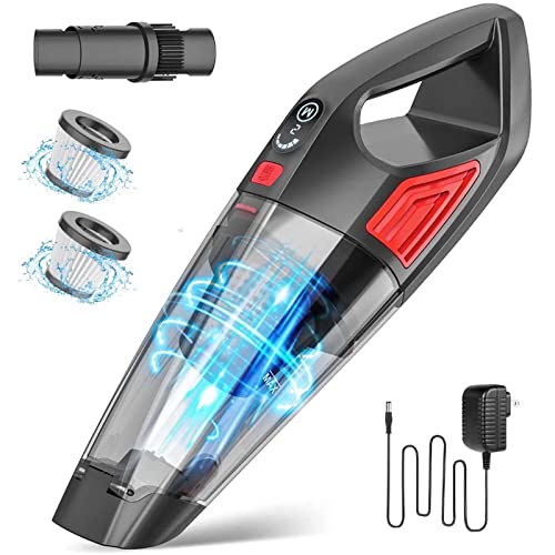 BENICO Akku Handstaubsauger, 9000PA leistungsstarker Staubsauger, 11V Kabellos Autostaubsauger per Haus, Waschbar HEPA-Filter Hochleistungs-Handstaubsauger für Tierhaare Autoreinigung