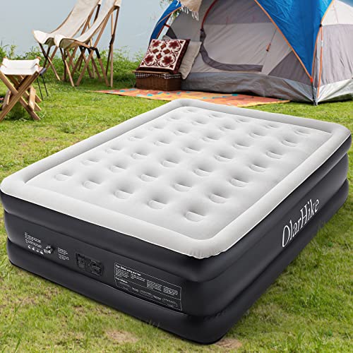 OlarHike 203 x 152 x 46 cm Luftmatratze mit Integrierter Elektrischer Pumpe, Luftbett Selbstaufblasend für 2 Personen, Premium-Gästebett, Aufblasbare Matratze für Camping oder Heimgebrauch